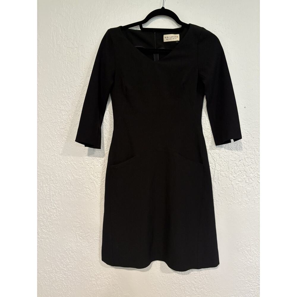 M.M. Lafleur Women’s Dress Black Size 0 Career Bodycon